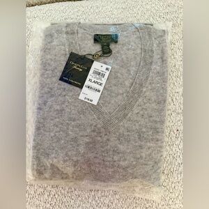 Luxury Women's 100% Cashmere Heather Gray Sweater XL Charter Club